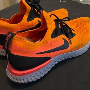Nike Men’s Size 12 Epic React Running Shoes Orange and Black. Very gently used
